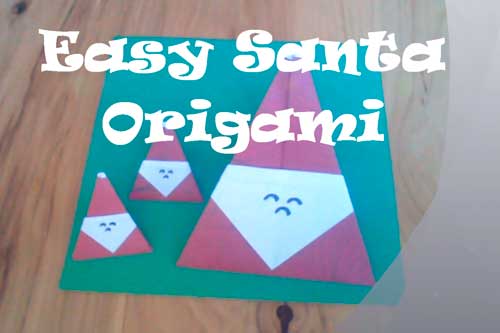 折り紙で作るサンタ