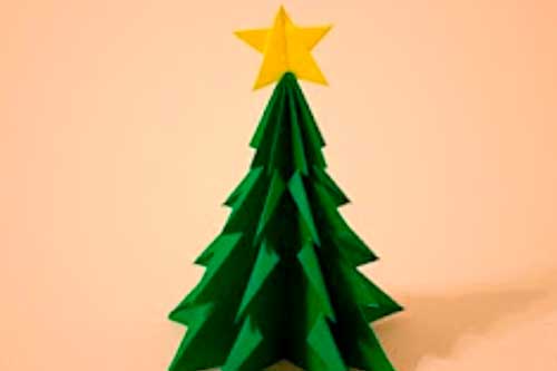 折り紙のクリスマスツリー