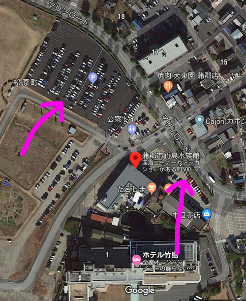 竹島水族館　駐車場